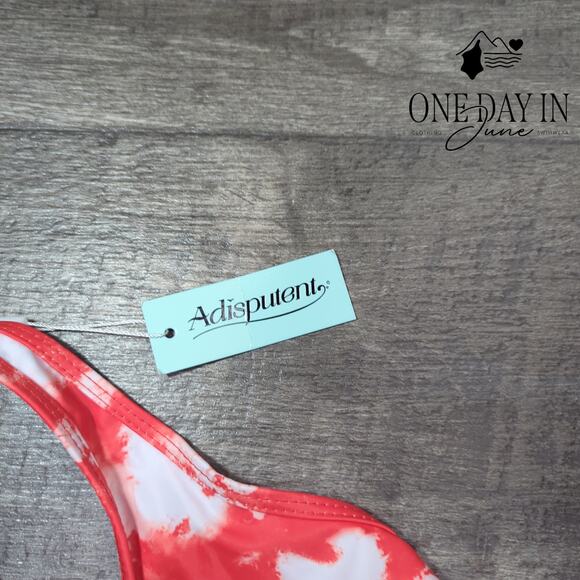 Adisputent High Waist Crop Bikini Swimsuit Size L - Picture 3 of 6